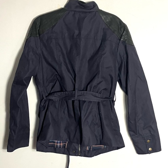 Boden Waxed Moto Jacket Leather Size 14 - Picture 3 of 6